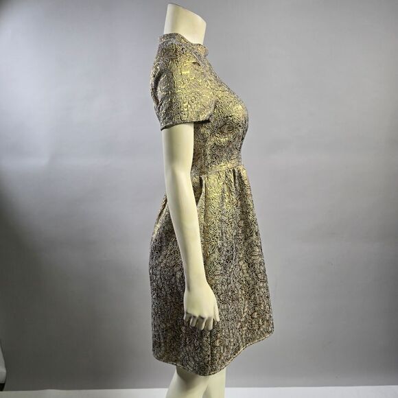 M&S small Elegant Gold Dress R14 - Picture 3 of 6